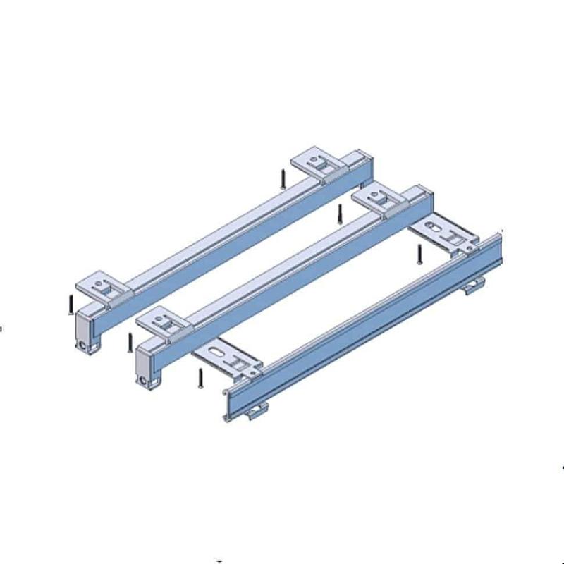 Dvoukolejnice rovná pro záclony a závěsy s čelem se suchým zipem